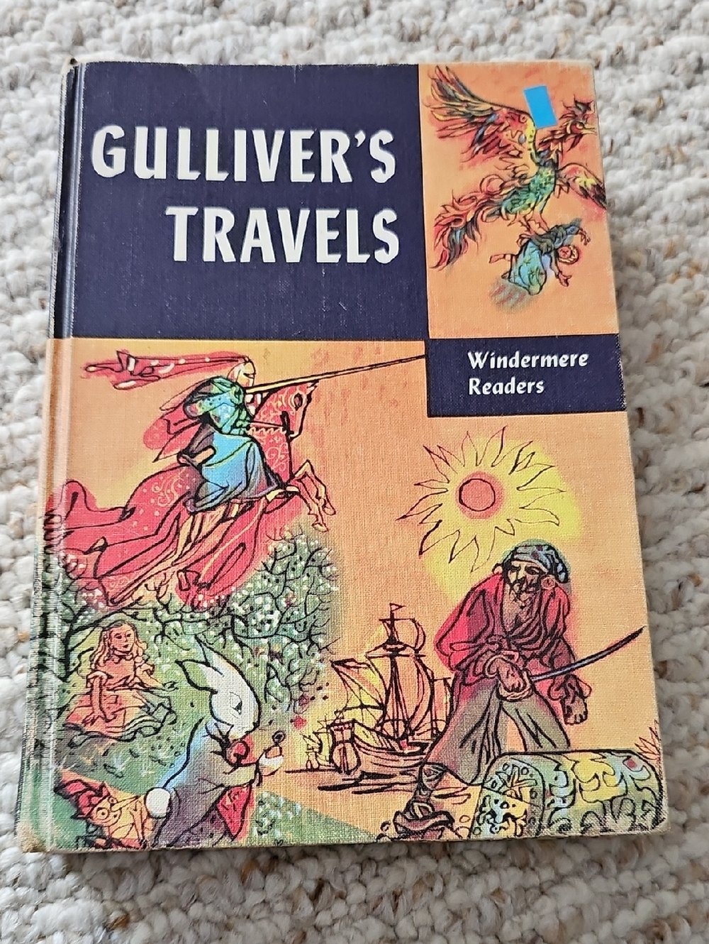 VTG Gulliver's Travels Illustrated Hardcover Book - Windermere Readers 1954 Ed